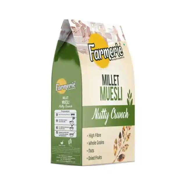 Farmerie Millet Muesli Nutty Crunch (1 Box Of 400 gm Muesli)