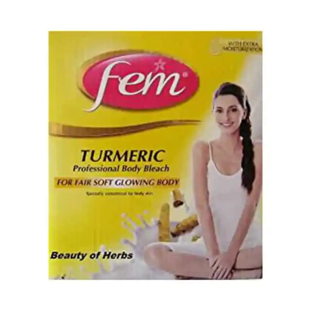 Fem Turmeric Professional Body Bleach (1 Jar Of 1 kg Cream)