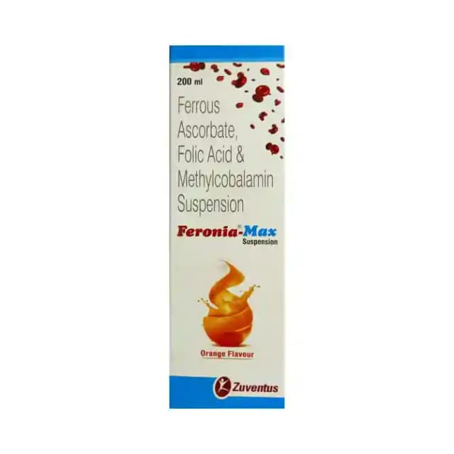 Feronia Max Oral Suspension Orange (1 Bottle of 200 ml Oral Suspension)