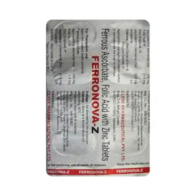 Ferronova Z (1 Strip Of 10 tablets)