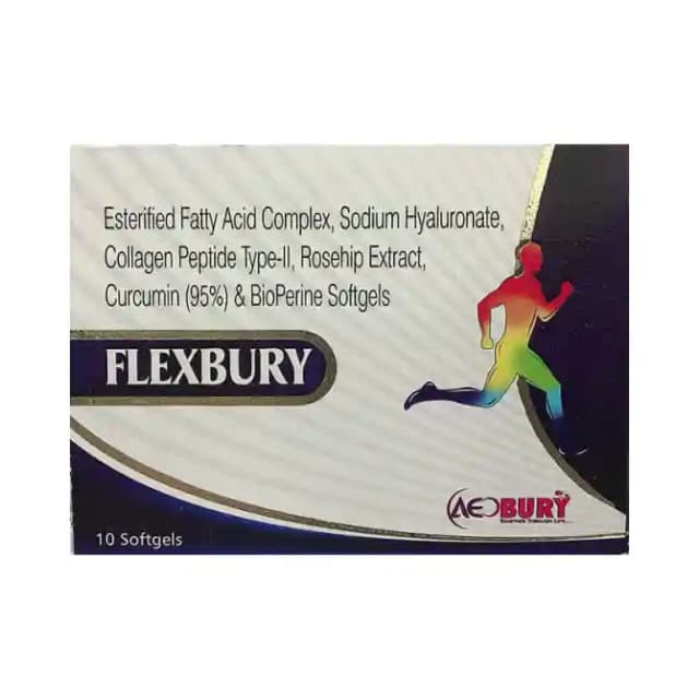 Flexbury Softgel (1 Strip Of 10 soft gelatin capsules)