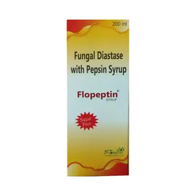 Flopeptin Syrup Sugar Free (1 Bottle of 200 ml Syrup)
