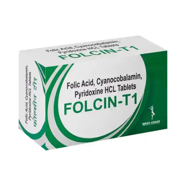 Folcin T1 (1 Strip Of 10 tablets)