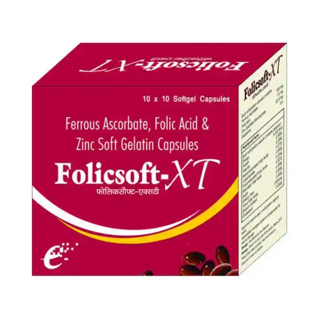 Folicsoft XT Soft Gelatin (1 Strip Of 10 soft gelatin capsules)