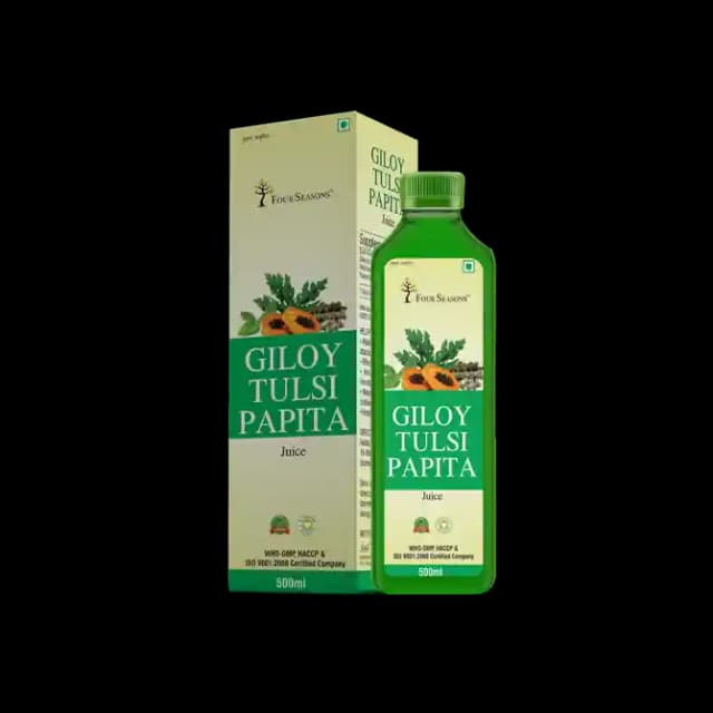 Four Seasons Giloy Tulsi Papita Juice (1 Bottle of 500 ml Juice)