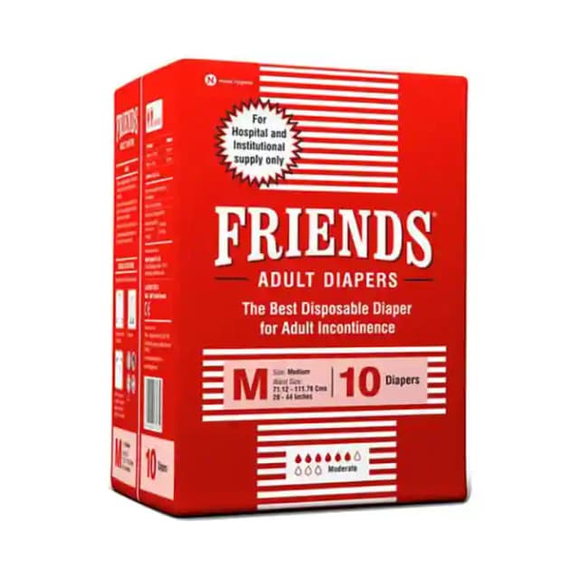 Friends Hospital Adult Diapers Medium (1 Packet Of 10 pieces)