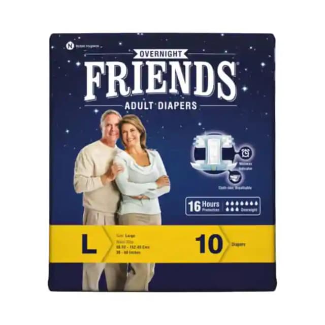 Friends Overnight Adult Diaper Large (1 Packet Of 10 pieces)