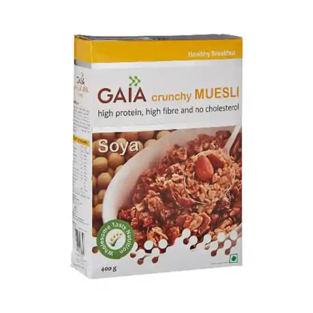 GAIA Crunchy Muesli Soya (1 Packet Of 400 gm Muesli)