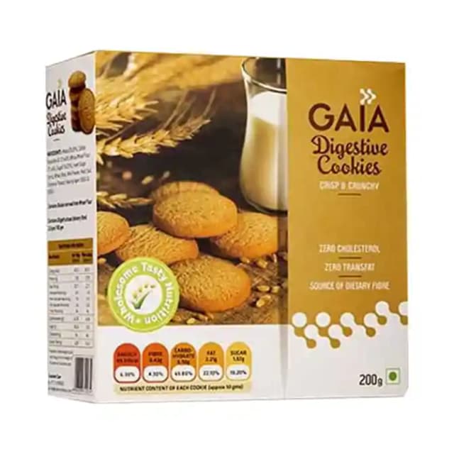 GAIA Digestive Cookies (1 Packet Of 200 gm Biscuit)