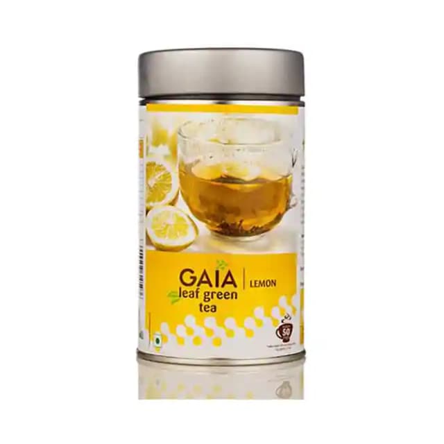 GAIA Leaf Green Tea Lemon (1 Box Of 100 gm Tea)