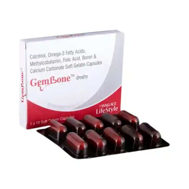 Gembone Soft Gelatin (1 Strip Of 10 soft gelatin capsules)
