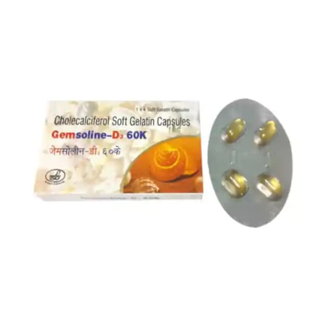 Gemsoline D3 60K (4 capsules in 1 strip)