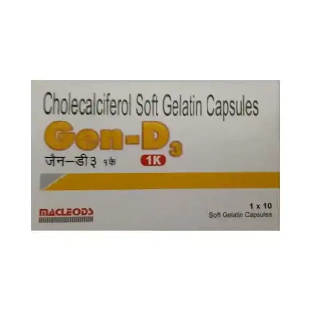 Gen D3 1K Soft Gelatin (1 Strip Of 10 soft gelatin capsules)