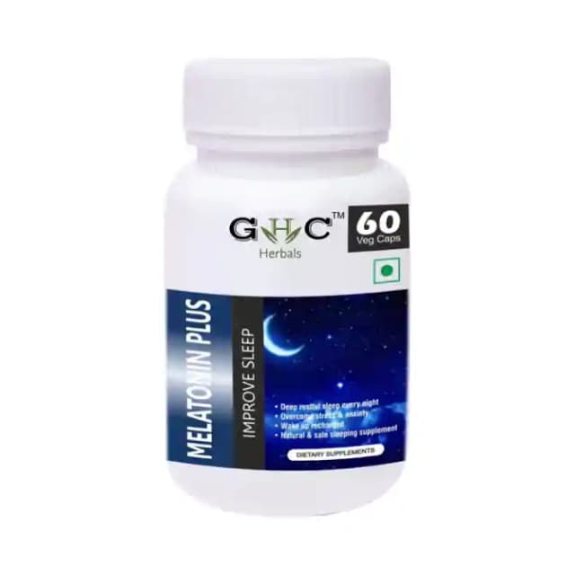 GHC Herbals Melatonin Plus Veg Caps (1 Bottle of 60 vegicaps)