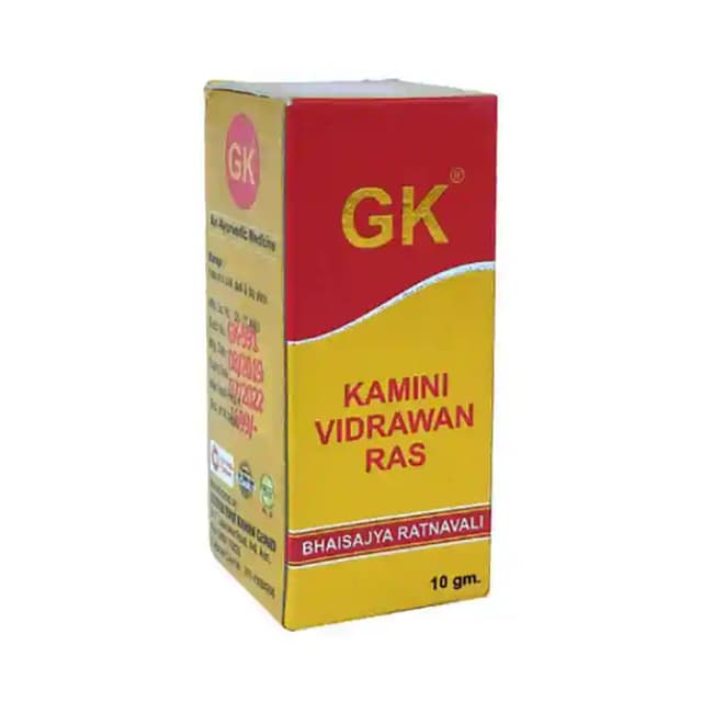 GK Kamini Vidrawan Ras (1 Bottle of 10 gm tablets)