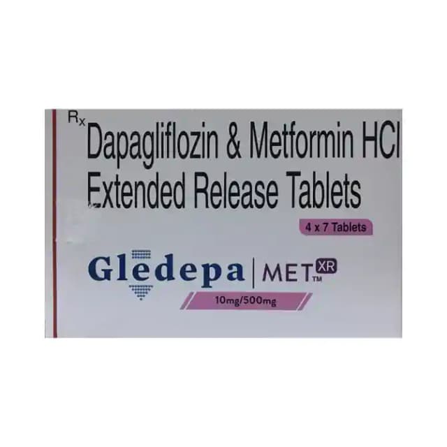 Gledepa Met XR 10mg/500mg (7 tablets er in 1 strip)