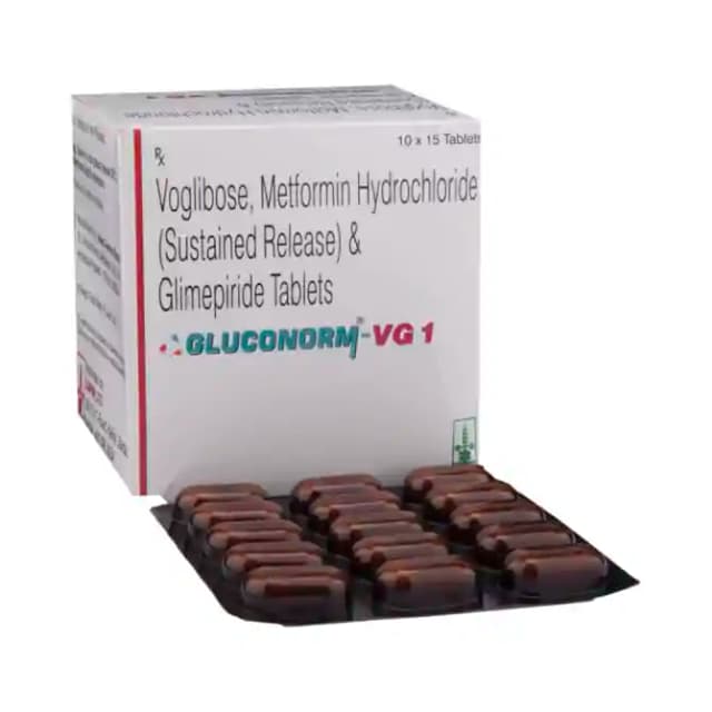 Gluconorm VG 1 SR (15 tablets sr in 1 strip)