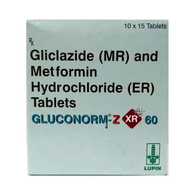 Gluconorm Z XR 60 (15 tablets mr in 1 strip)