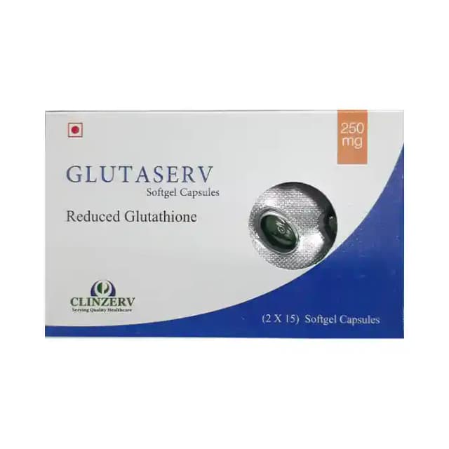 Glutaserv 250mg Soft Gelatin (1 Strip Of 15 soft gelatin capsules)