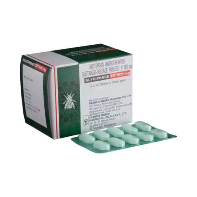 Glyciphage SR 500mg (10 tablets sr in 1 strip)