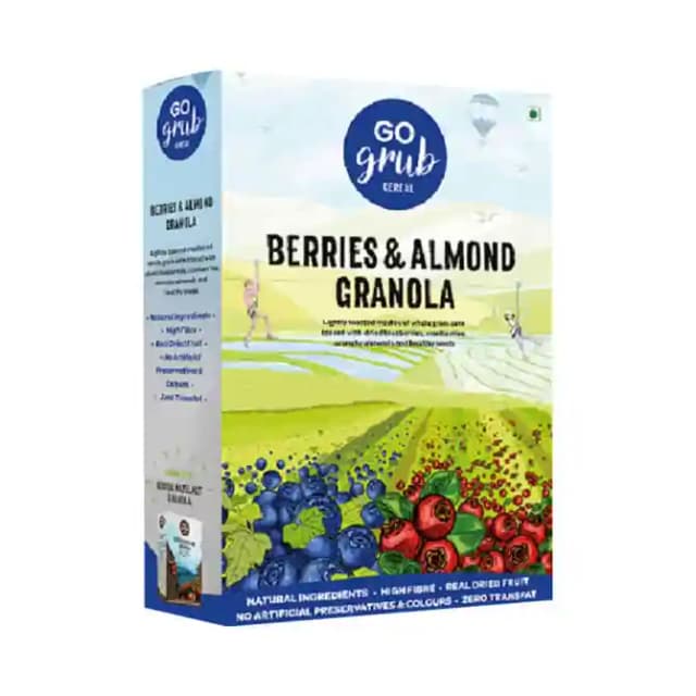Go Grub Granola Berries and Almond (1 Box Of 300 gm Cereal)