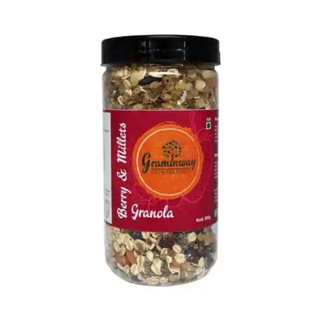 Graminway Granola Berry and Millets (1 Jar Of 300 gm Flakes)