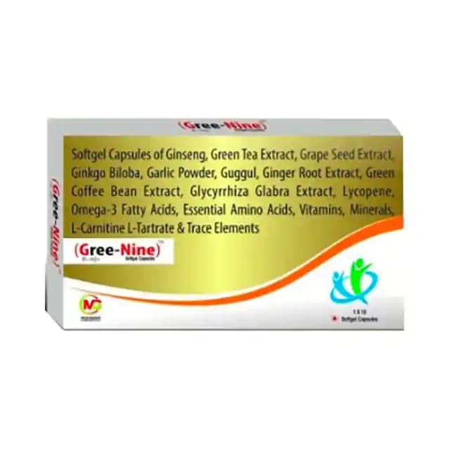 Gree Nine Softgel (1 Strip Of 10 soft gelatin capsules)