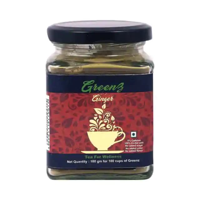 Greenz Ginger Tea (1 Jar Of 100 gm Tea)
