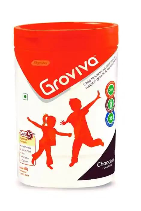 Groviva Powder Chocolate (1 Jar Of 400 gm Powder)