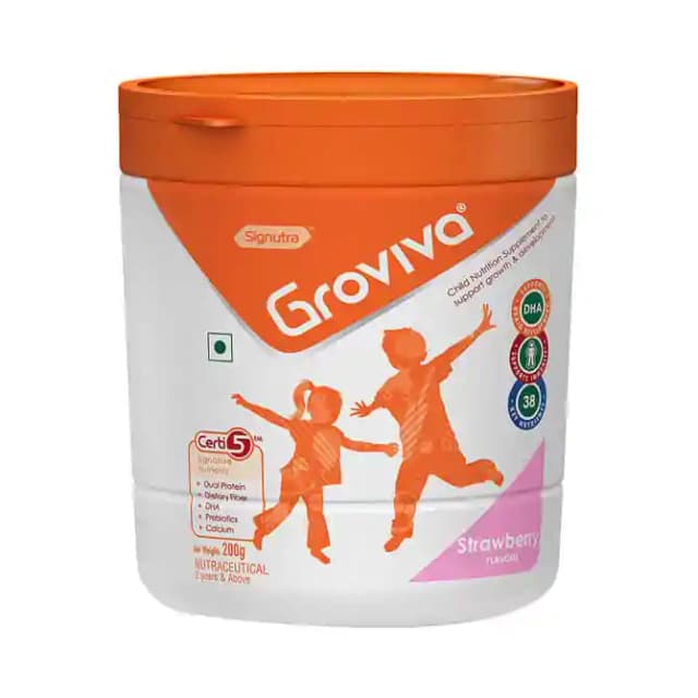 Groviva Powder Strawberry (1 Box Of 200 gm Powder)