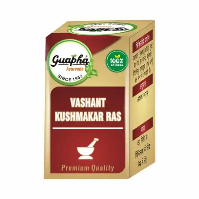 Guapha Ayurveda Vashant Kushmakar Ras (1 Bottle of 30 tablets)