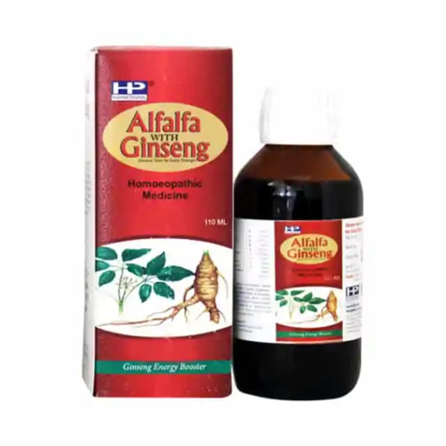 Hahnemann Alfalfa With Ginseng Syrup (1 Bottle of 110 ml Syrup)