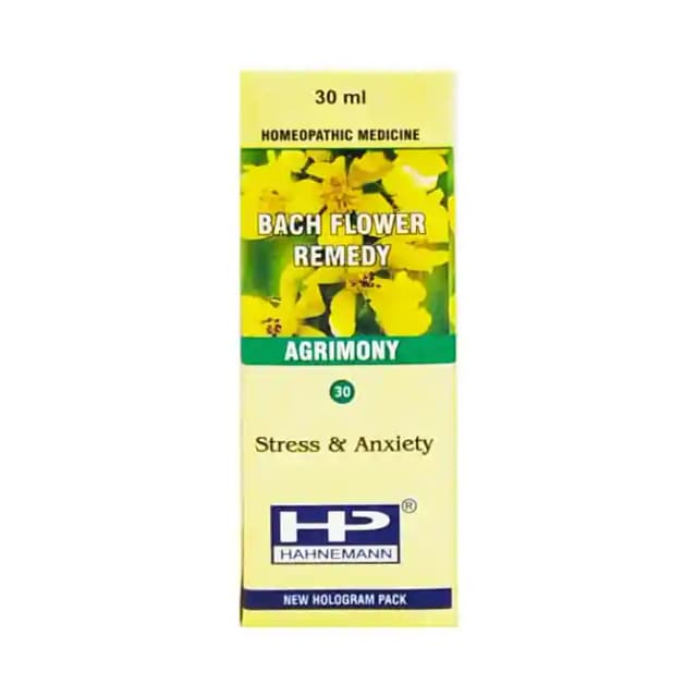Hahnemann Bach Flower Agrimony 30 (1 Bottle of 30 ml Dilution)