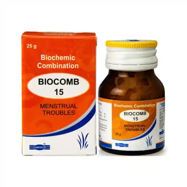 Hapdco Bio Combination 15 (1 Bottle of 25 gm Biocombination tablets)