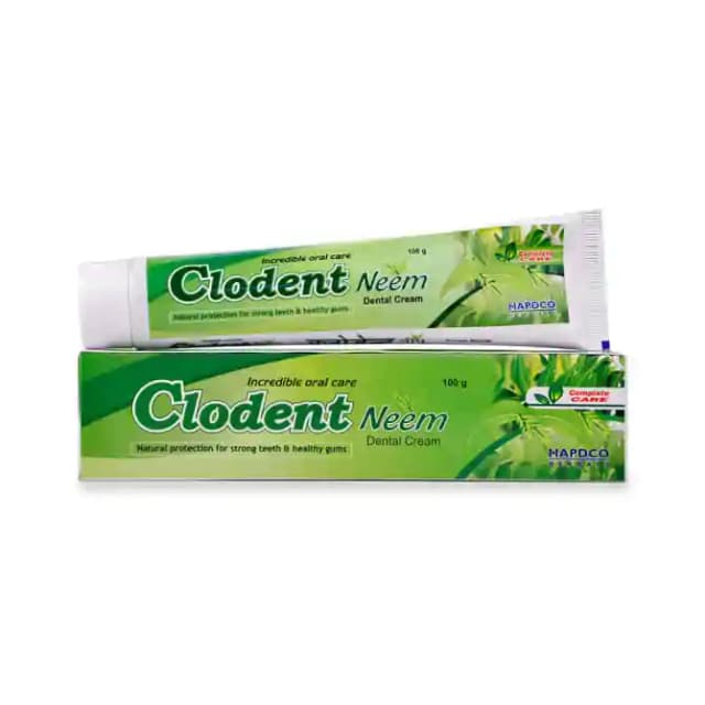 Hapdco Clodent Neem Dental Cream (1 Tube Of 100 gm Cream)