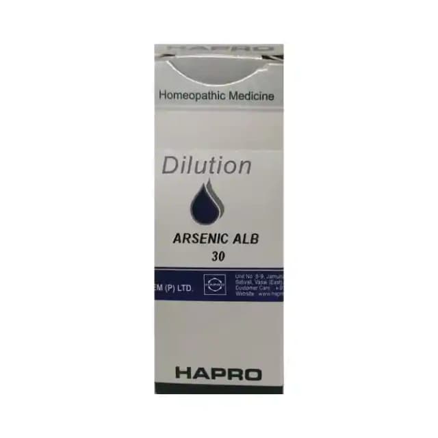 Hapro Arsenic Alb Dilution 30 CH (1 Bottle of 30 ml Dilution)