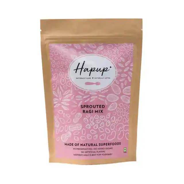Hapup Sprouted Ragi Mix 6+ Months (1 Packet Of 250 gm Powder)
