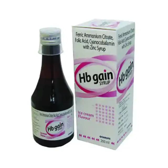 HB Gain Syrup (1 Bottle of 200 ml Syrup)
