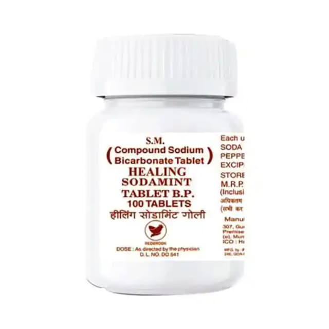 Healing Sodamint (1 Bottle of 100 tablets)
