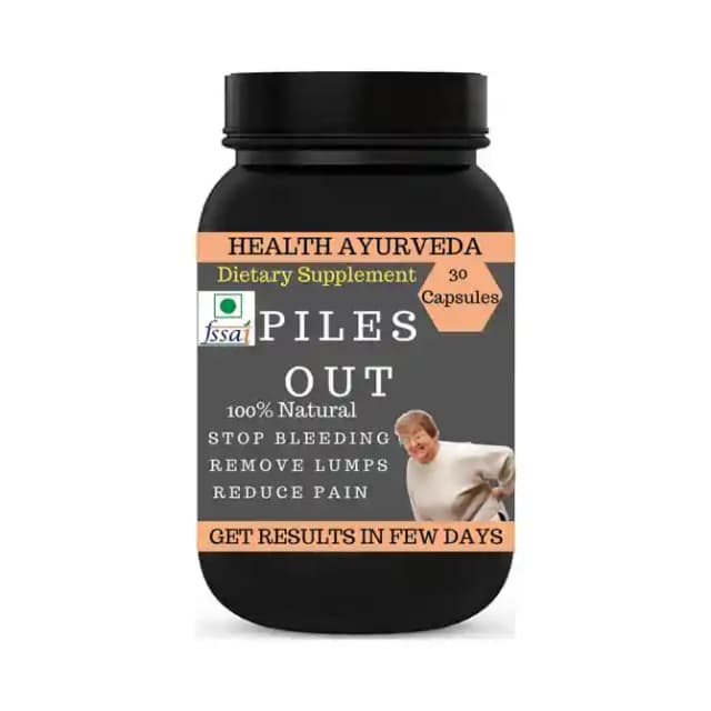 Health Ayurveda Piles Out (1 Bottle of 30 capsules)
