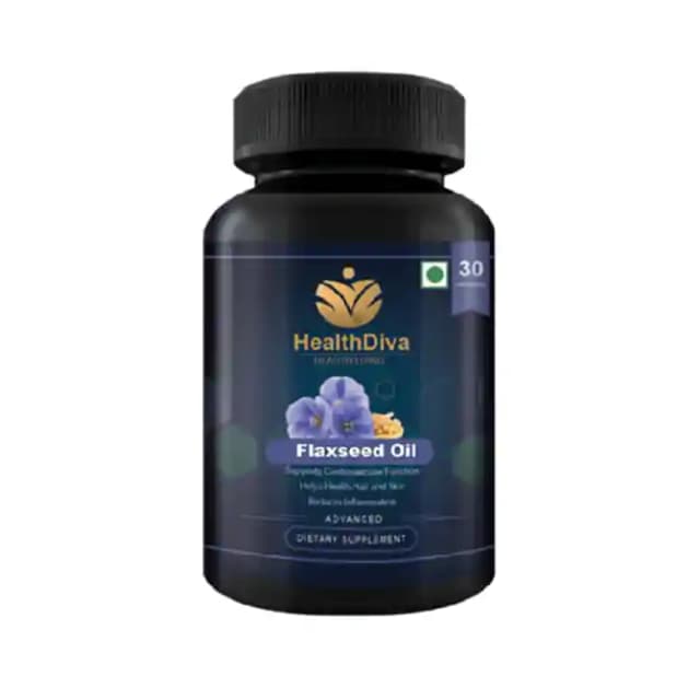 HealthDiva Flaxseed (1 Bottle of 30 capsules)