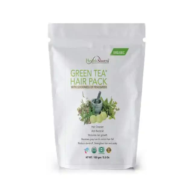 Healthsootra Green Tea Hair Pack (1 Packet Of 150 gm Hair Mask)