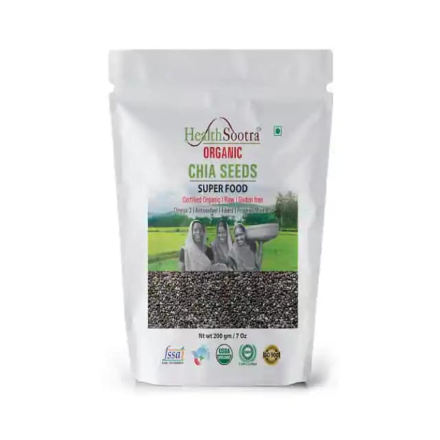 Healthsootra Organic Chia Seeds (1 Packet Of 200 gm Seeds)