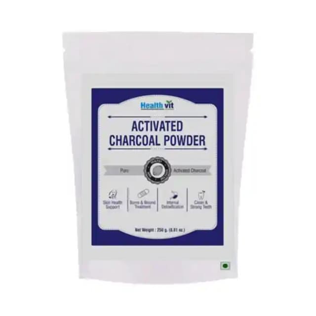 HealthVit Activated Charcoal Powder (1 Packet Of 250 gm Powder)