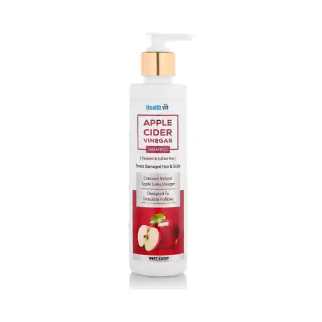 HealthVit Apple Cider Vinegar Shampoo (1 Pump Bottle of 200 ml Shampoo)