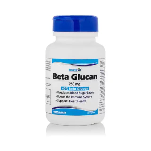 HealthVit Beta Glucan 250mg (1 Bottle of 60 capsules)