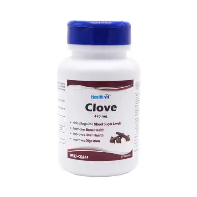 HealthVit Clove 470mg (1 Bottle of 60 capsules)