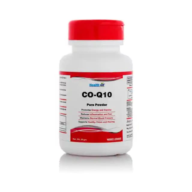 HealthVit CO Q10 50mg Pure Powder (1 Bottle of 20 gm Powder)