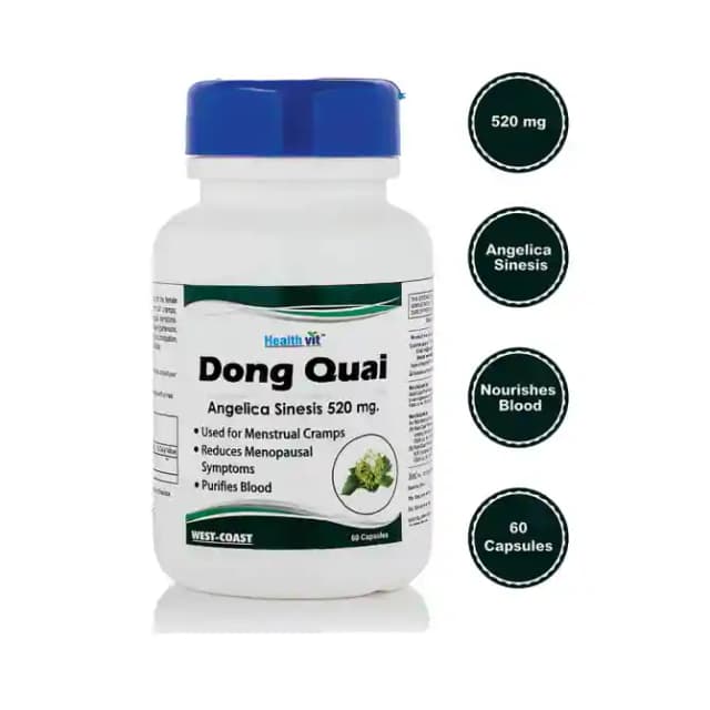 HealthVit Dong Quai 520mg (1 Bottle of 60 capsules)