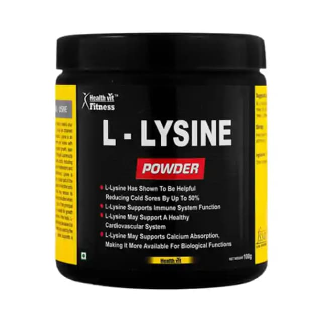 HealthVit Fitness L Lysine Powder (1 Box Of 100 gm Powder)